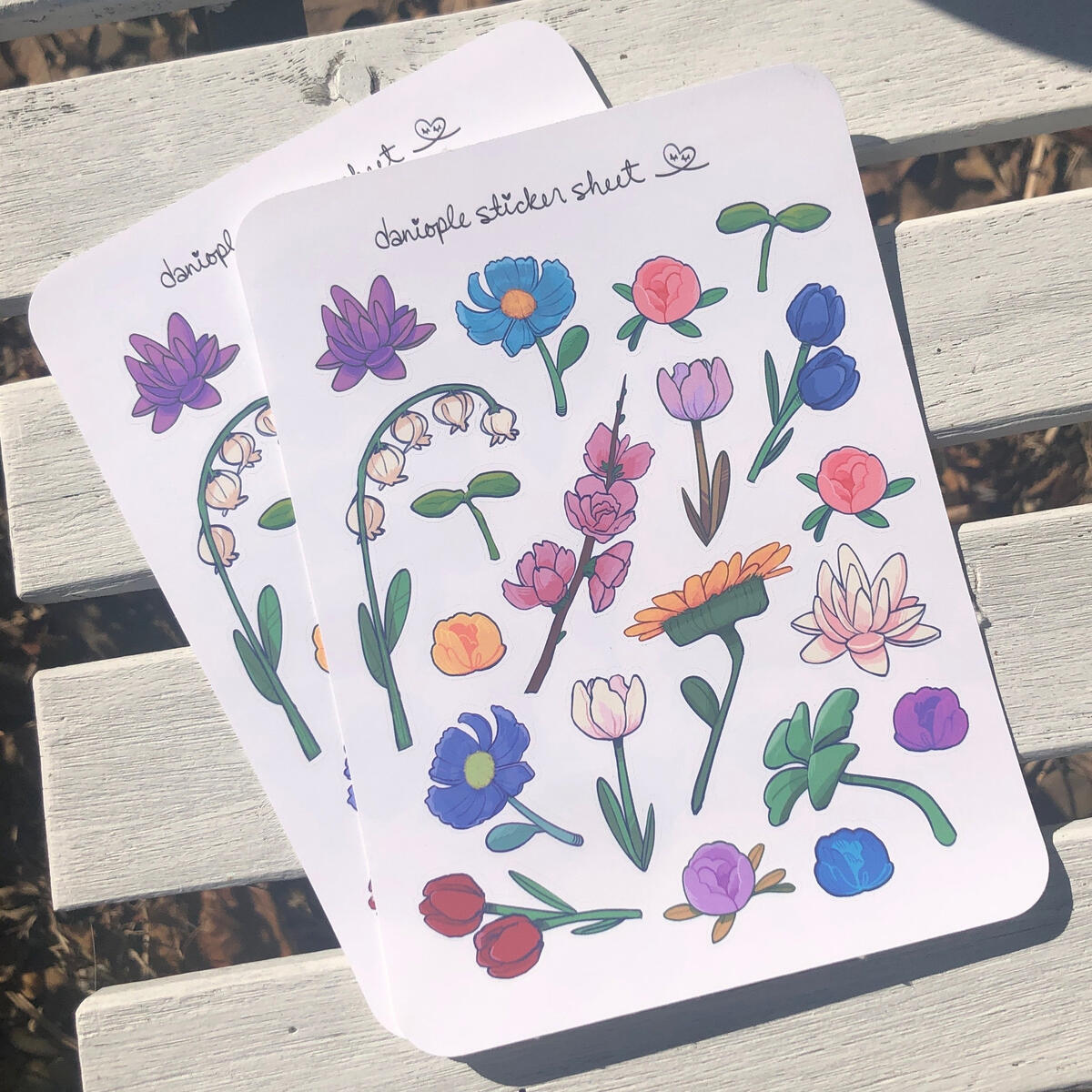 flower power sticker sheet